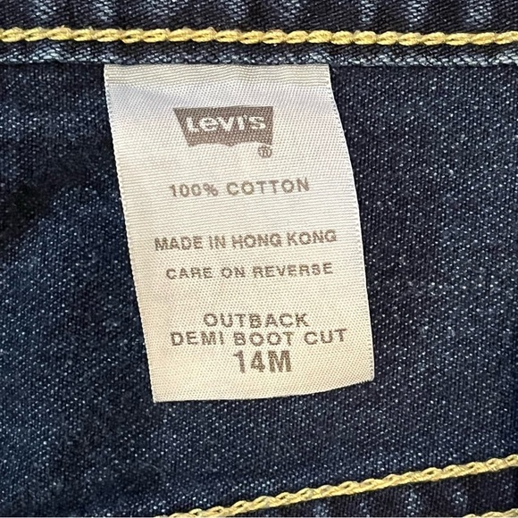LEVIS Outback Demi Boot Cut Jeans WOMENS 14M 33x30 Blue Denim Dark Gradient Wash - Picture 8 of 16
